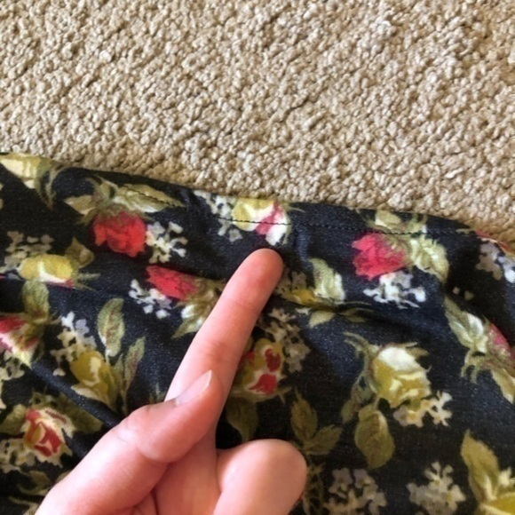 NEW NWT URBAN OUTFITTERS Dalton Ruched Mini Dress Black Floral 90s 00s Y2K Small - Picture 11 of 11